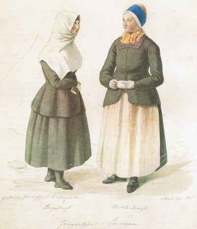 Mourning Dress Winter Dress in Jørgenfjord in Søndmøre by Joachim Frich